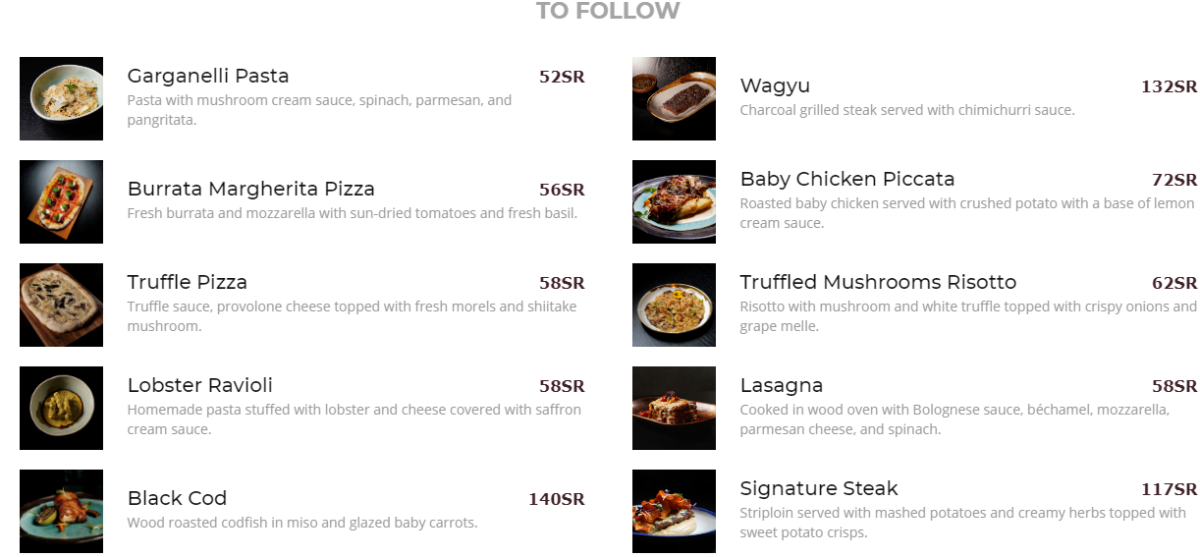 koppa menu