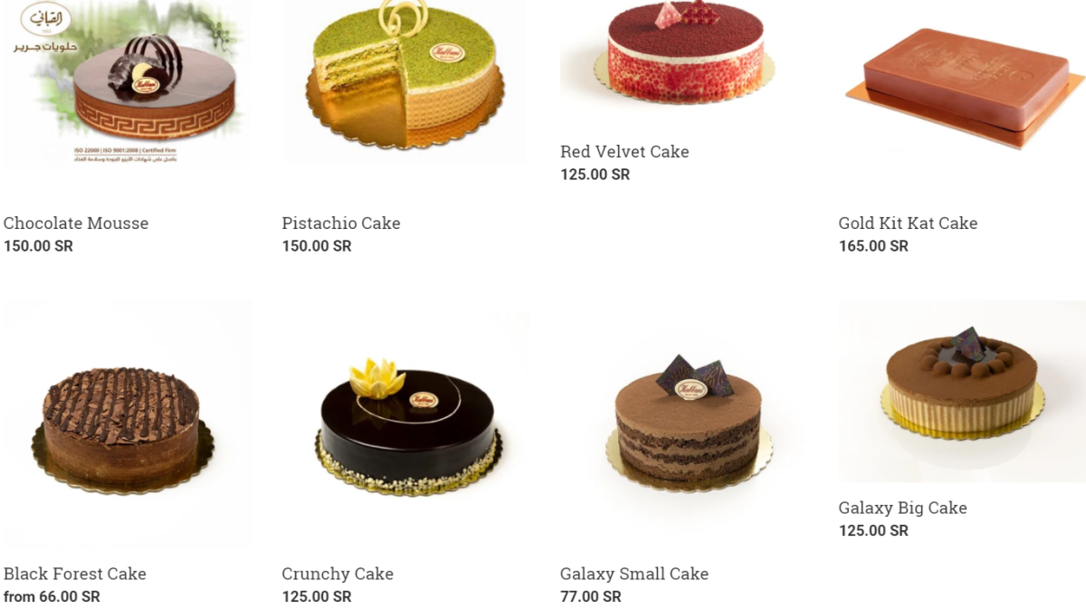 jareersweets Menu