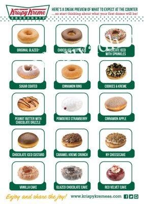 منيو Krispy Kreme Restaurant