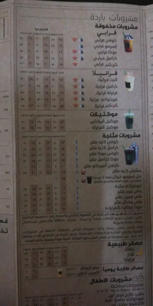 كافيه د كيف الخرج منيو
