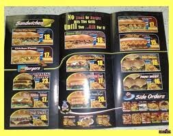 taxi resturant menu