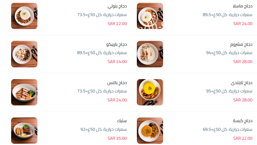 منيو مطعم بالنس ات